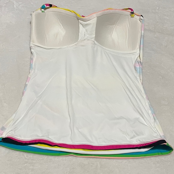 Anne Cole Striped One Piece SwimTankini Top Sz X-Large - Picture 4 of 13